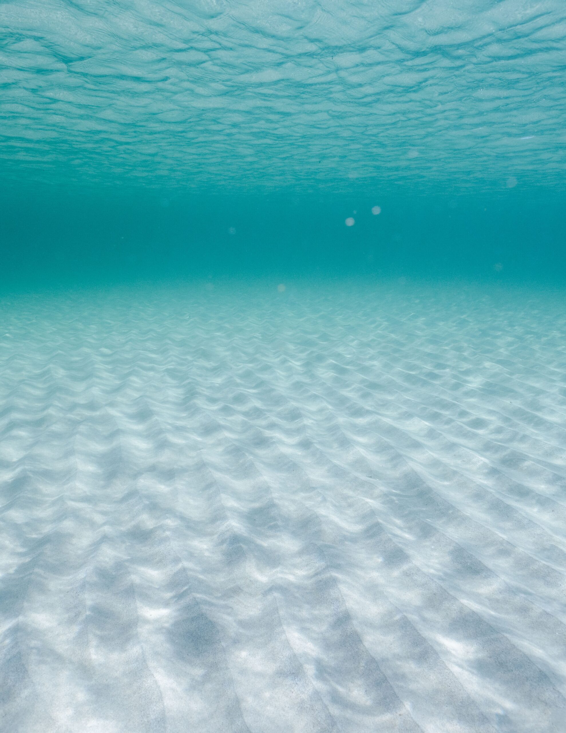 türkisfarbenes Wasser, klarer Blick, weißer Sand am Meeresgrund